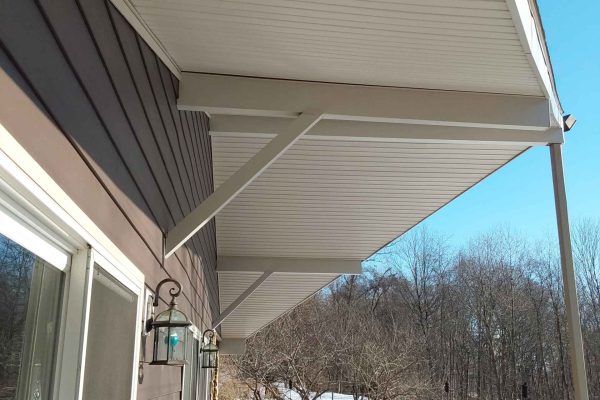 Newly installed residential siding
