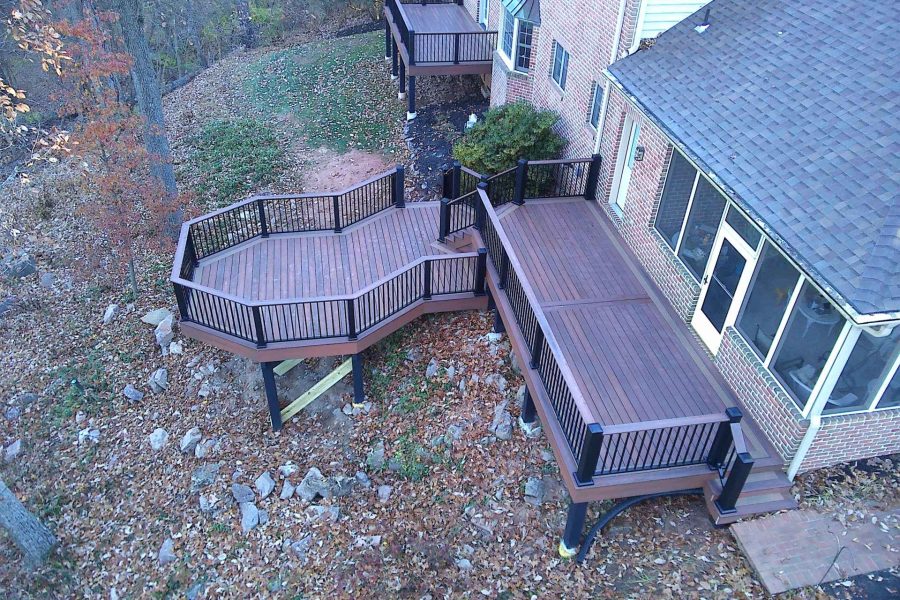 brand new deck built by amish deck builders
